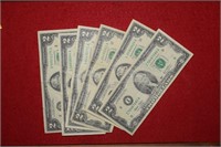 (6) $2 Federal Reserve Notes 2003 to 2013 Mix