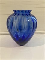 Princess House Cobalt Blue Bulbous Form Vase