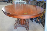Wood Dining Table Fancy Base 54" From Haverty's