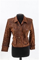 Scully Size Small Womens Brown Leather Jacket