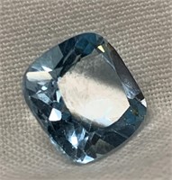 6.97ct Faceted Blue Topaz Gemstone in Gem Jar