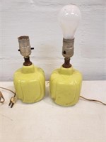 2 light yellow base, 9" lamps