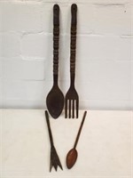 Wood Forks & Spoons mid-century kitchen decor