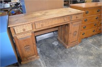 Wood Desk Made in Texas Matches Lot 78
