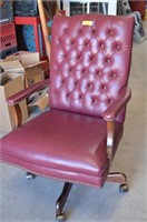 Faux Leather Swivel Desk Chair