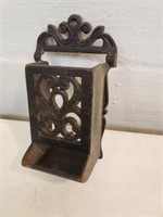 Cast iron match box holder