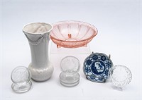 Pink Depression Glass Bowl, Andrea by Sadek Dish &