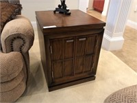 Oak Cabinet Style End Table