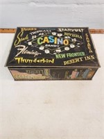 Vintage Las Vegas metal box w/ lid, -Eagle Can Co.