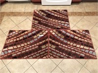 3 Matching Contemporary Area Rugs