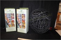 2 Outdoor Butterfly Lights & 7 Wall Baskets