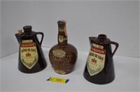 Three Vintage Liquer Bottles