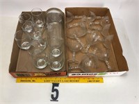 2 Flats of stem & glassware