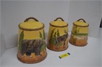 Three Man Cave Canisters. Excellent Condition