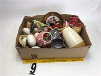 Ceramic fruit, Insulated glasses, misc. items