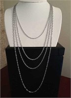 14k White Gold 16", 18", 22" and 28" Chains 5.6 G