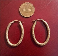 18k Rose Gold Earrings 4.3 G