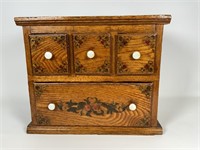 Antique 4 Drawer Wooden Cabinet