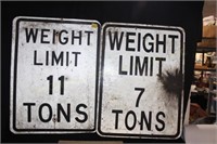 2 “Weight Limit” Signs
