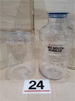 2 plastic carboy jugs-6 gal. & 6.5 gal.