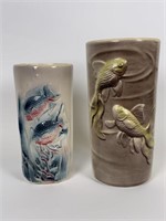 2 Fish vases, Royal Copley