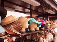 18 contemporary women's hats, seven hat boxes