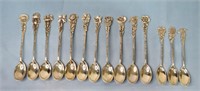 Sterling Silver Floral Motif Handled Coffee Spoons