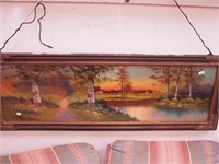 Two framed pieces including a painting