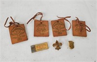 1950's Boy Scouts Collectibles & Leather Tags