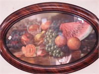 Small oval chromolithograph of fruit