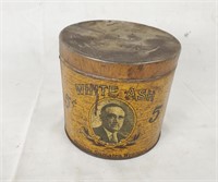 Vintage White Ash Cigar Tin Tobacco