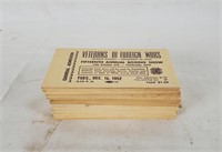 Stack Of 1952 Vfw Boxing Show Tickets Old Paper