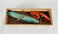 Lot Of 2 Fishing Lures In Vintage Ccb Co. Box