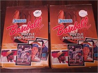 Two 1987 Donruss baseball card wax pack boxes,