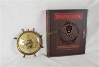 Merit Co. Ship Wheel Thermometer, Pirate Soul Book