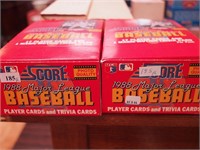 Two boxes of 1988 Score baseball card wax packs,