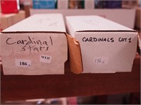 Two boxes of St. Louis Cardinals baseball cards