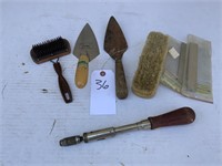Horse Combs, Pointing Trowel, Drill the Brace
