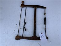 Antique Saw With Wooden Handle