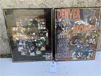 1997 & 1999 Denver Broncos Framed Posters