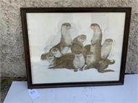 Framed Otter Picture