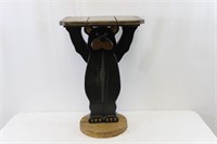 Hand Made Wooden Bear Side Table