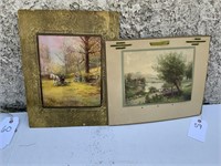 Farm and Bridge Paintings
