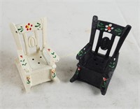 Rocking Chairs Metal Salt & Pepper Shakers