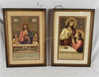 1920s Framed Jesus First Communion Pictures
