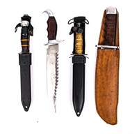 Knife (4) Large Hunting / Defense Knivers