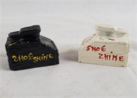 3 Sets Shoe Shine Box Miniature Metal S&p Shakers