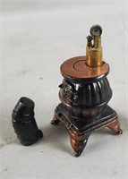 3 Pot Belly Stove Bronze Tone Lighters