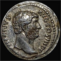 117-138 AD Hadrian Silver Denarius XF