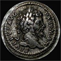 193-211 AD Septimius Silver Denarius XF+
